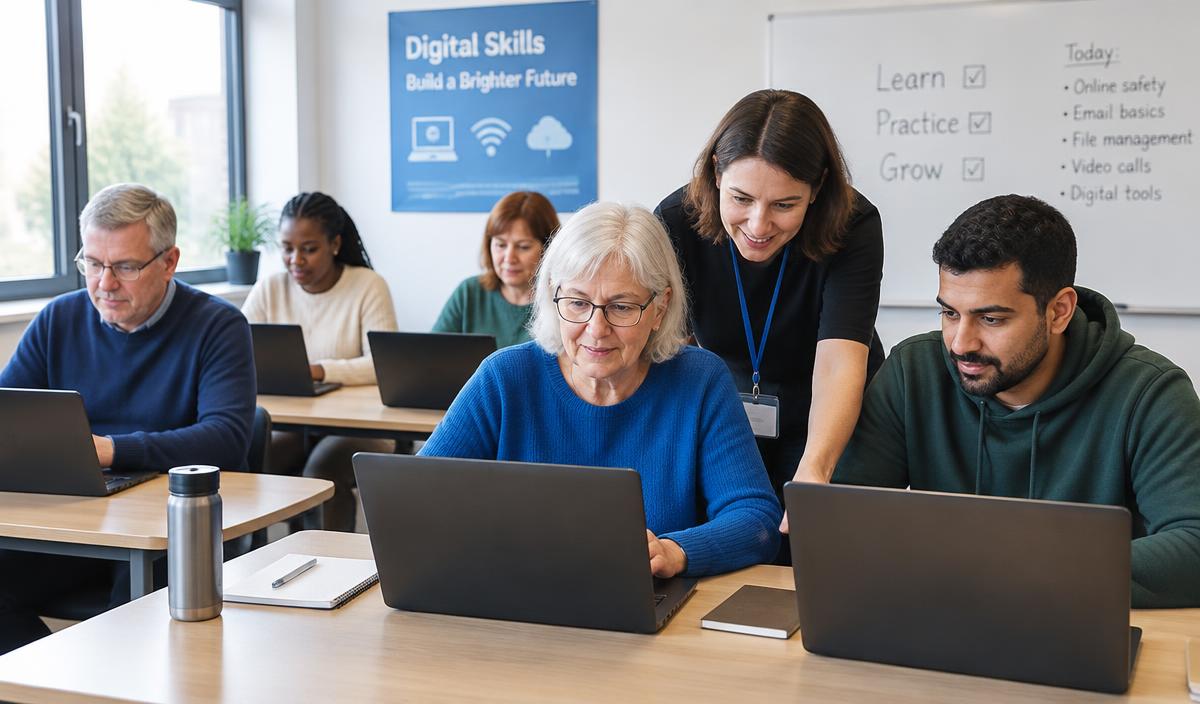 Adulti che seguono un corso di formazione